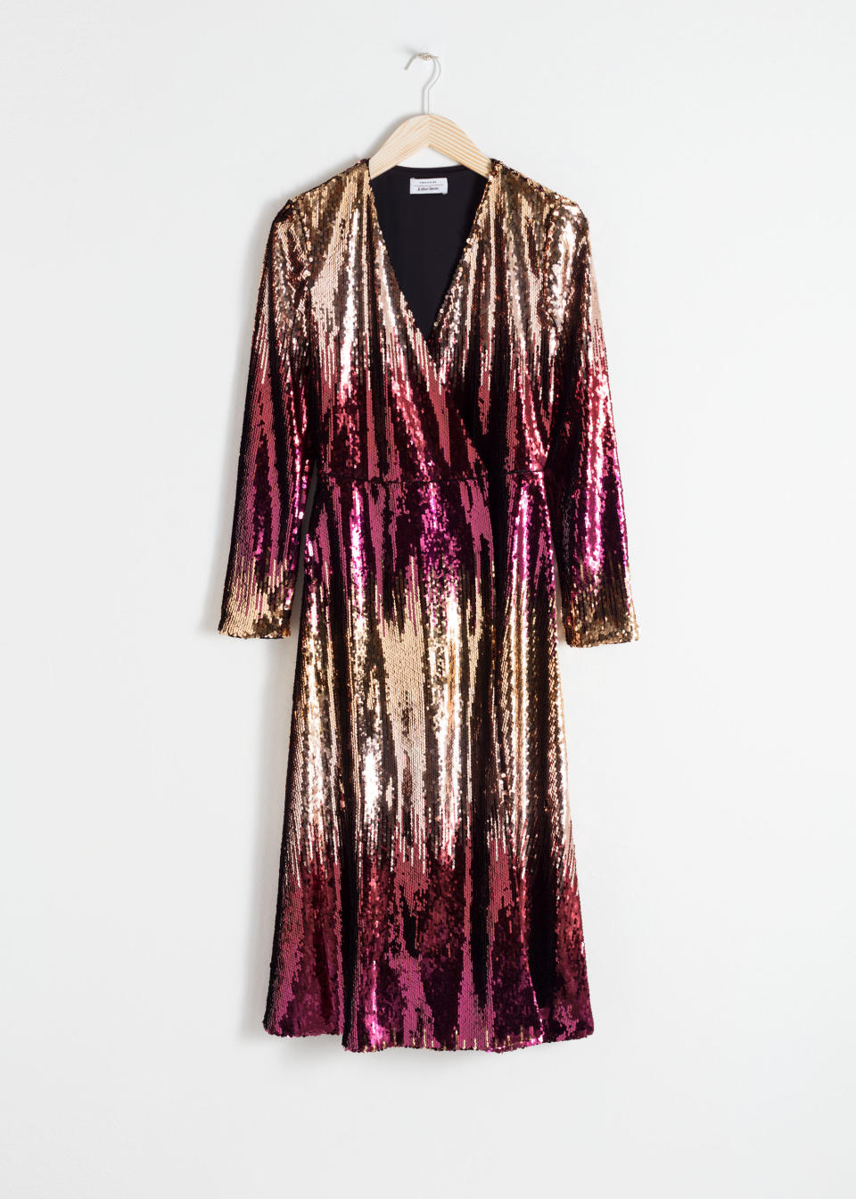 Ombré Sequin Midi Dress