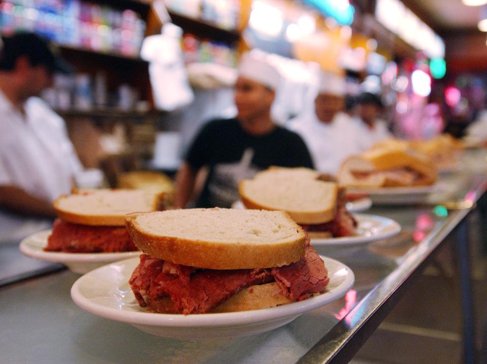 Katz's Deli sandwiches New York