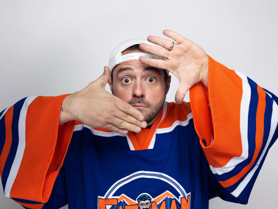 Kevin Smith poses for a portrait to promote "Misery Loves Company" at the 2015 Sundance Film Festival in Park City, Utah.