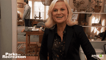 Leslie Knope dancing "Parks and Rec"