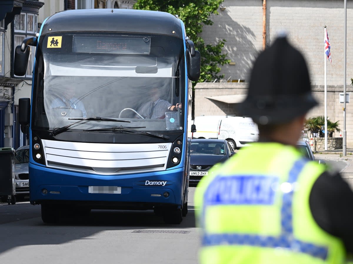 15 migrants arrive at Bibby Stockholm barge in Portland, Dorset (Getty Images)