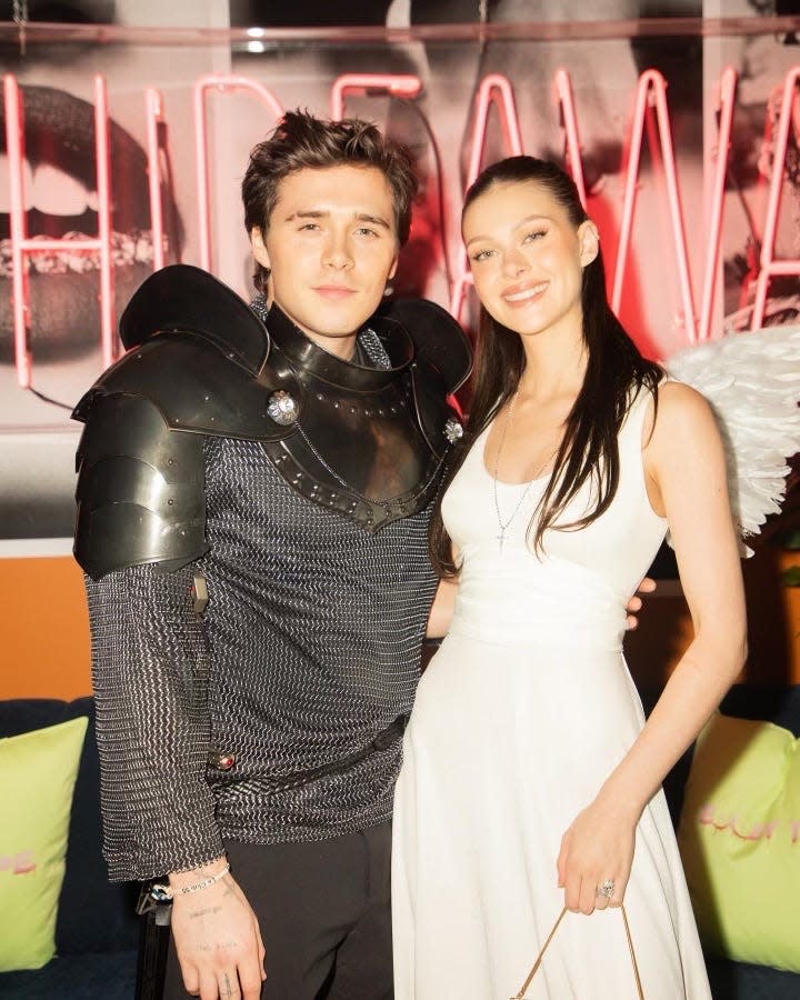 Brooklyn Beckham and wife Nicola Peltz dressed as forbidden lovers Romeo and Juliet for Halloween.