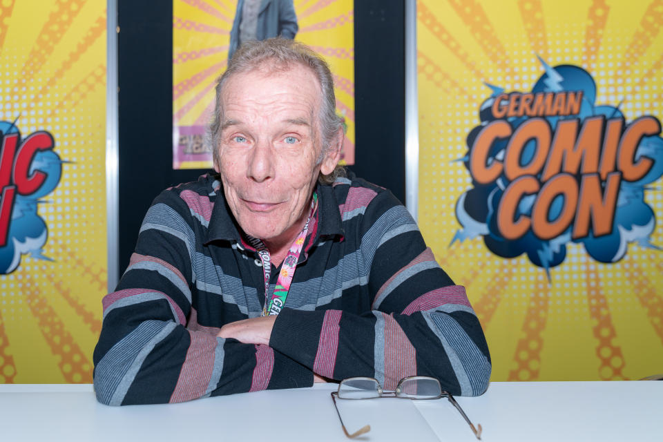 DORTMUND, GERMANY - April 14th 2019: Christopher Fairbank (*1953, British actor) at German Comic Con Dortmund Spring Edition, a two day fan convention