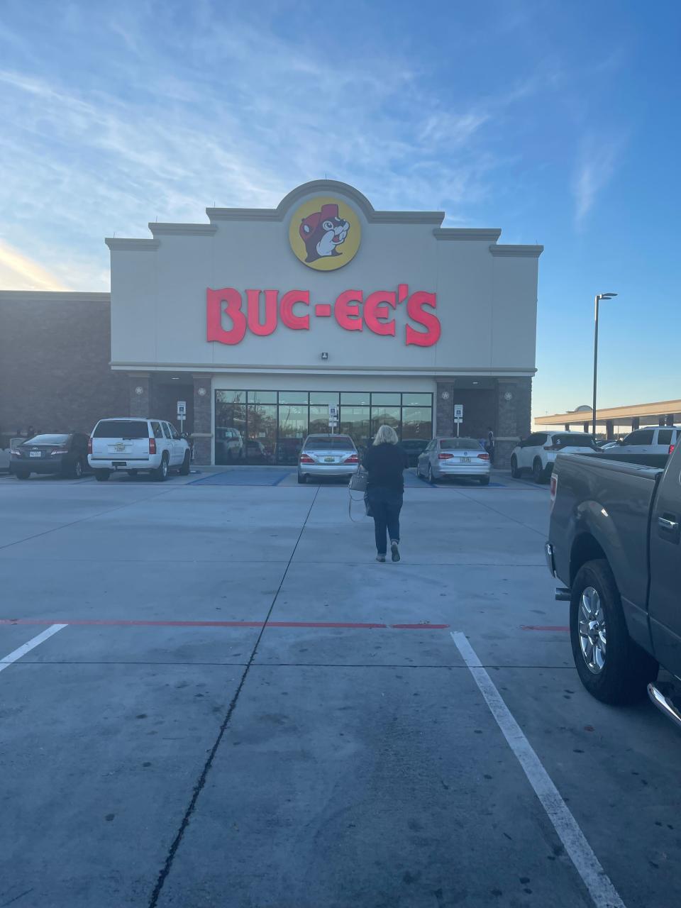 Fan buses make a stop at Buc-ee's in Robertsdale, Alabama on Friday, Nov. 26, 2021