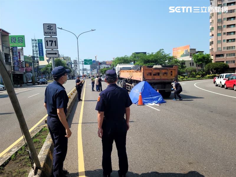 台南麻豆區新生北路，發生一起死亡車禍。（圖／翻攝畫面）