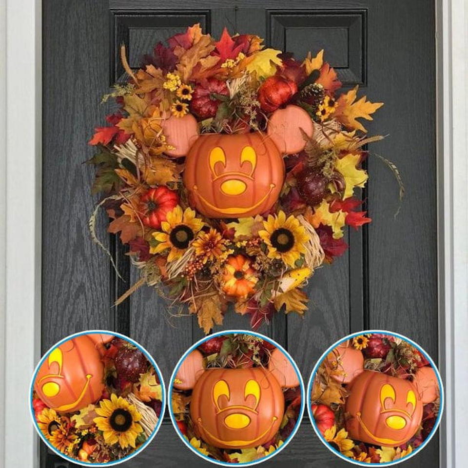 <p><a href="https://go.redirectingat.com?id=74968X1596630&url=https%3A%2F%2Fwww.walmart.com%2Fip%2FHalloween-Mickey-Wreath-for-Front-Door-Fall-Garland-with-Pumpkins-Fall-Decor-Seasonal-Ornaments-Halloween-Home-Party-Decorations%2F1817474016&sref=https%3A%2F%2Fwww.womansday.com%2Fhome%2Fdecorating%2Fg61170509%2Fbest-disney-halloween-decorations%2F" rel="nofollow noopener" target="_blank" data-ylk="slk:Shop Now;elm:context_link;itc:0;sec:content-canvas" class="link ">Shop Now</a></p><p>Mickey Wreath</p><p>walmart.com</p><p>$22.99</p>