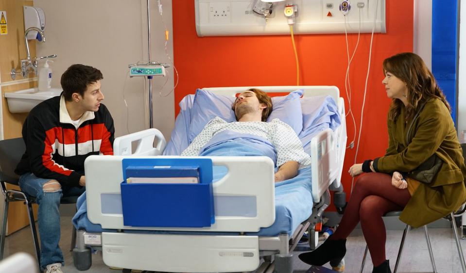 Monday, March 9: Ryan and Toyah wait at Ali's hospital bedside