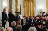 U.S. President Trump and Israel's Prime Minister Netanyahu discuss Middle East peace plan proposal at the White House in Washington