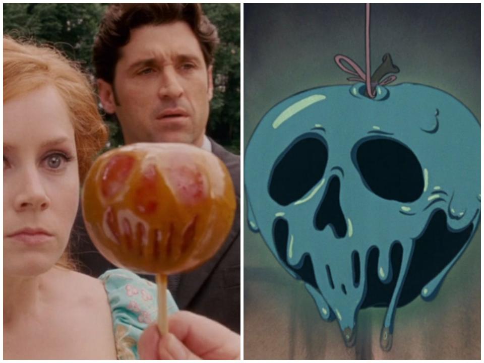 poisoned apple in enchanted and snow white