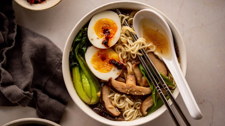 bowl of spruced up ramen