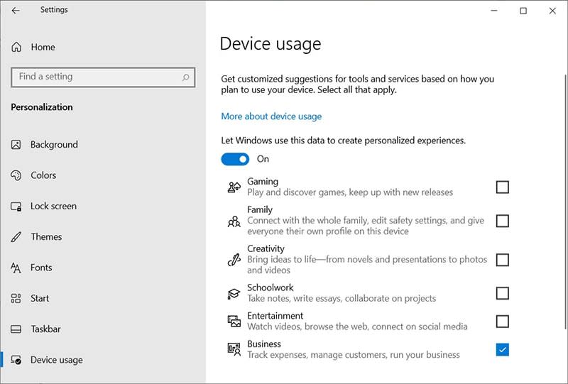 微軟正在測試一個 Windows 10 新功能，可依照電腦使用規畫進行設定