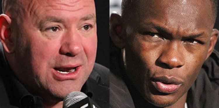 Dana White and Israel Adesanya at UFC 259