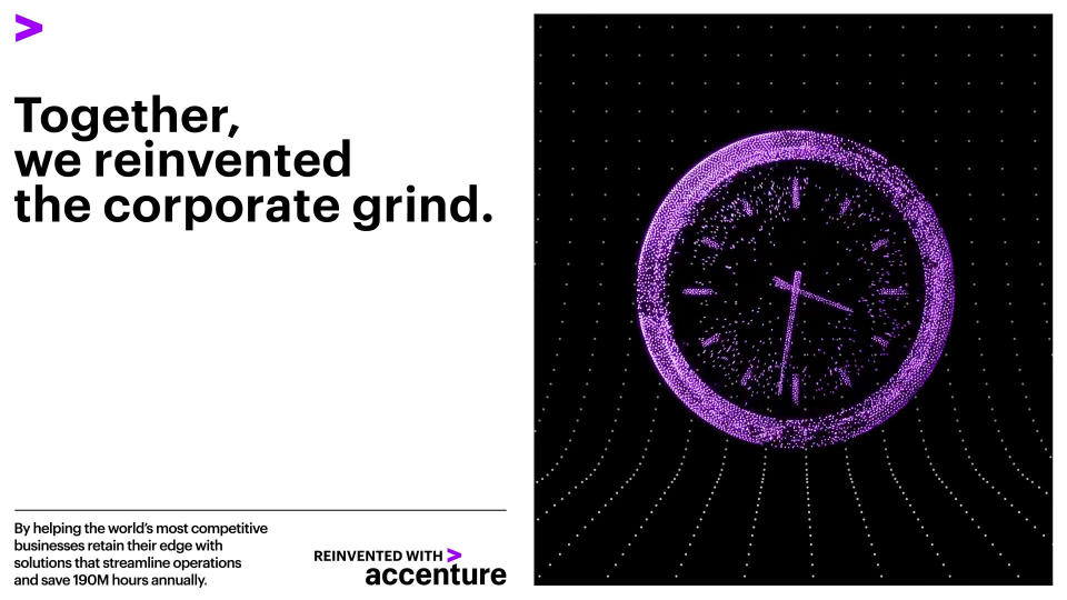 “Reinvented with Accenture” showcases the company’s transformative work with clients across industries worldwide