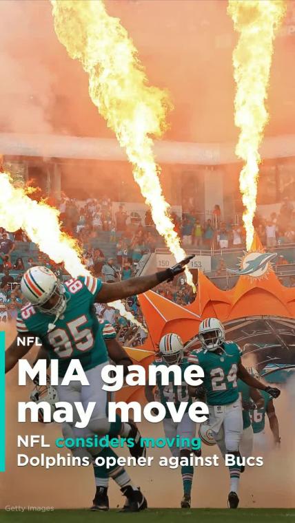 AP source: NFL considers moving Dolphins opener against Bucs