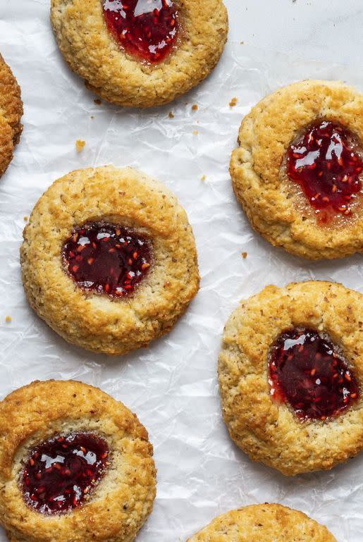 gluten free almond thumbprints