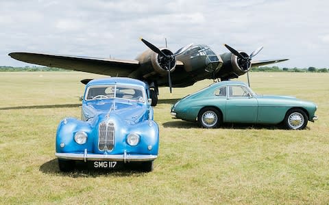 The old RAF barracks is now host to classic cars - Credit: Getty