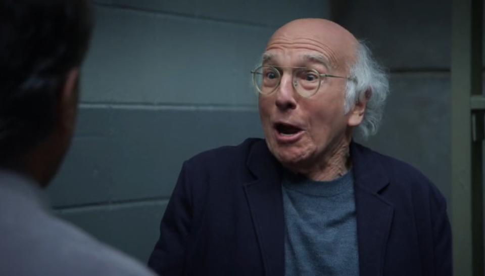 Larry David is sentenced to a year behind bars, but gets out on a technicality. HBO