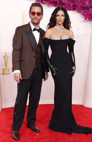 <p>Kevin Mazur/Getty</p> Matthew McConaughey and Camila Alves