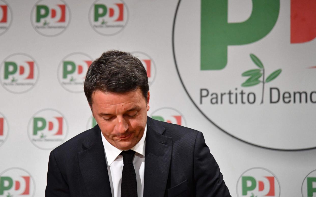 Former Prime Minister and leader of the Democratic Party (PD), Matteo Renzi, is trying to reunite the Italian Left  - AFP