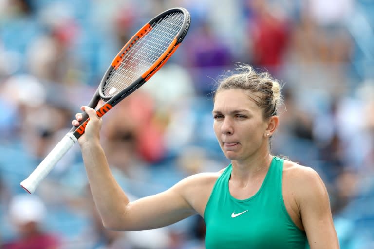 Romania's Simona Halep, pictured August 17, 2018, lost a title bid in Cincinnati in 2015 against Serena Williams and came up short in 2017 to Garbine Muguruza