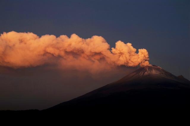 Ash and smoke billow from Mexico's Popocatepetl volcano