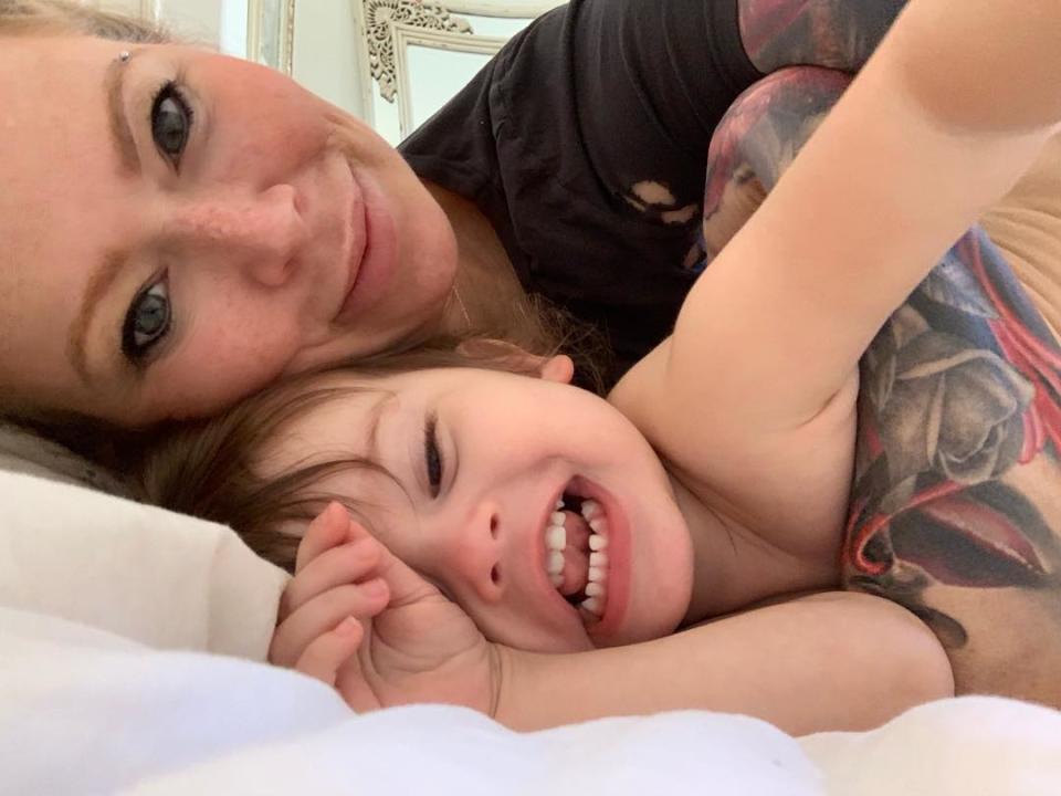 Jenna Jameson and her daughter Batel