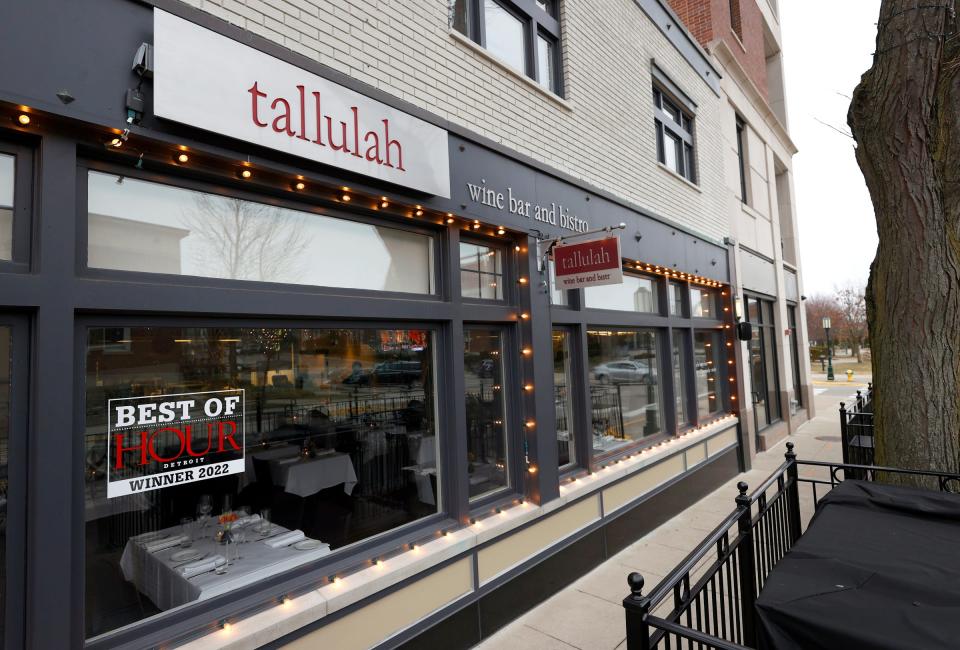 The exterior of Tallulah Wine Bar and Bistro in Birmingham on Feb. 16, 2023.
The restaurant on South Bates Street is the 2023 Detroit Free Press Restaurant of the Year Classic, chosen with input from Freep readers.