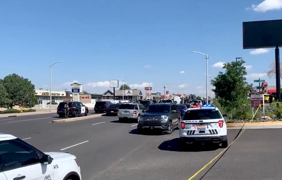 IMAGE: Shooting scene in Albuquerque (Brittany Costello / KOB)