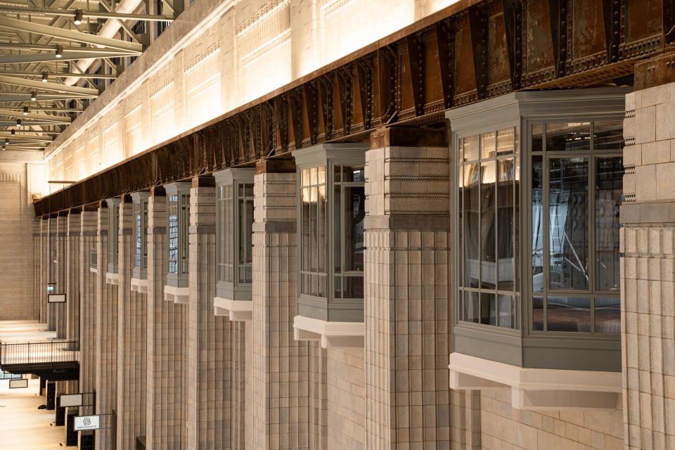 A closer look at the original art deco features of one of the two turbine halls.