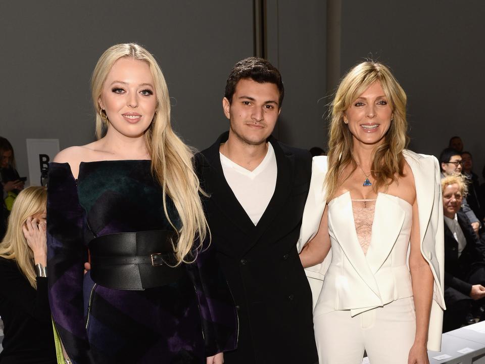 Tiffany Trump, Michael Boulos and Marla Maples at a fashion show