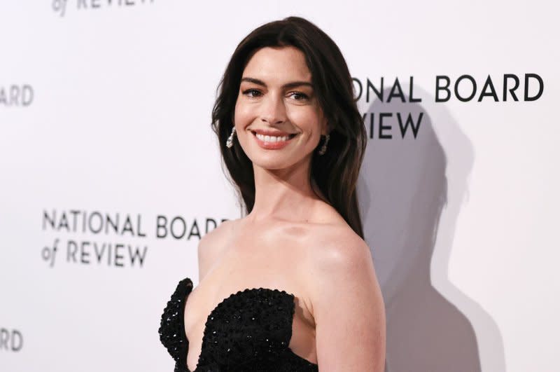 Anne Hathaway attends the National Board of Review Gala on Jan. 11. File Photo by Jason Szenes/UPI