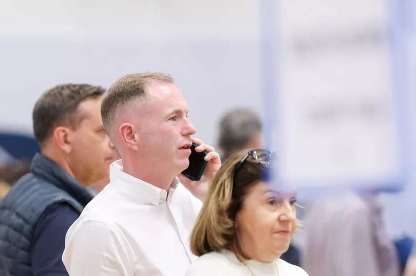 South Down candidate, Chris Hazzard, pictured at the UK general election count at South Lake Leisure Centre, Craigavon