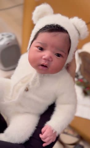 <p>Ciara/Instagram</p> Ciara shares a cute look at her newborn daughter, Amora