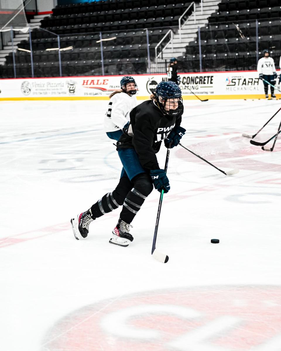 New York forward Jessie Eldridge, pictured at practice on Sunday, had two goals and an assist in the team's win over New York on Monday.