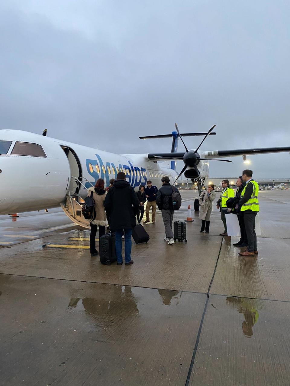 Everyone on the first SkyAlps flight from London to Bolzano (Evening Standard)