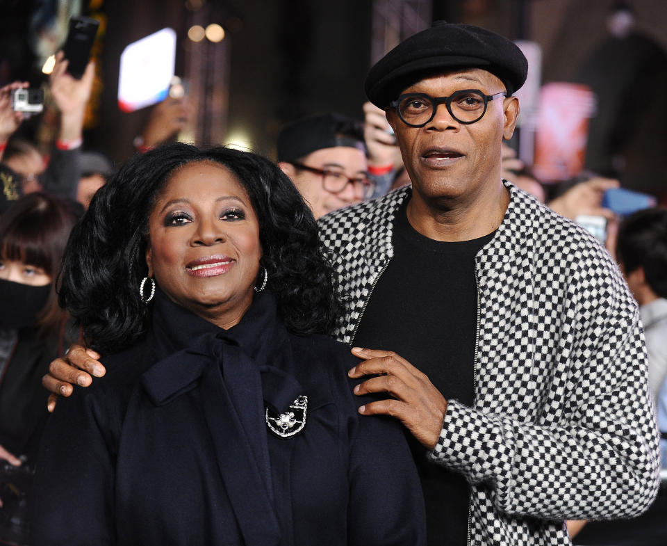 Actor Samuel L. Jackson (R) and wife LaTanya Richardson attend the premiere of 'xXx: Return of Xander Cage' at TCL Chinese Theatre IMAX on January 19, 2017 in Hollywood, California.&nbsp;