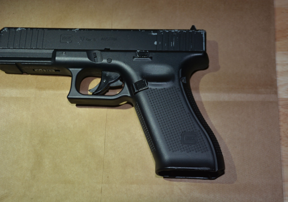 The replica handgun police recovered from the scene (City of Utica, NY Police Department)