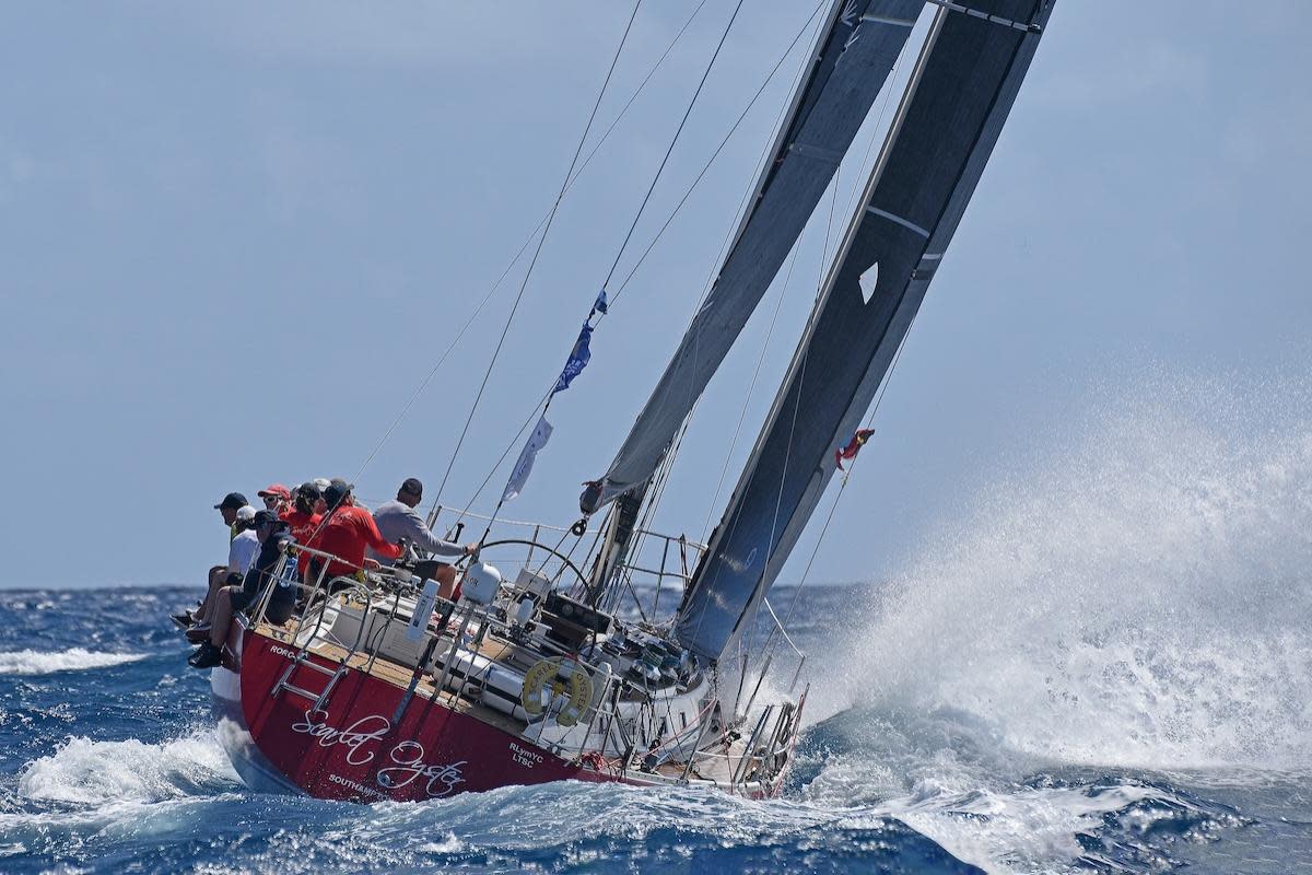 Oyster 48 Scarlet Oyster navigating the waves <i>(Image: Rick Tomlinson)</i>