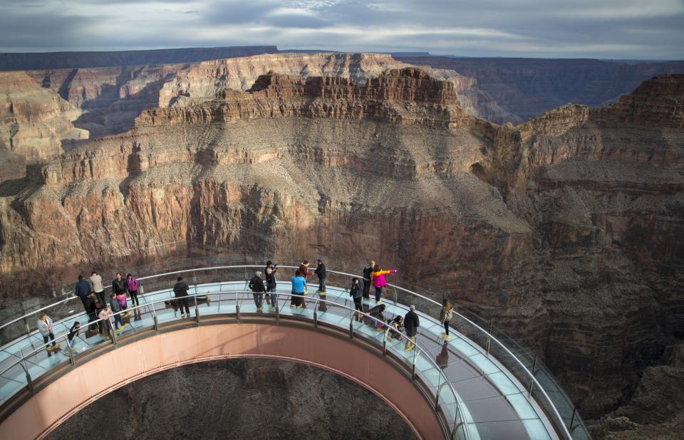 Visitors enjoy the view from Skywalk, January 16, 2018,