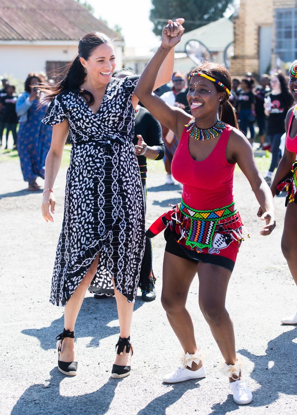 Meghan Markle dances in South Africa.
