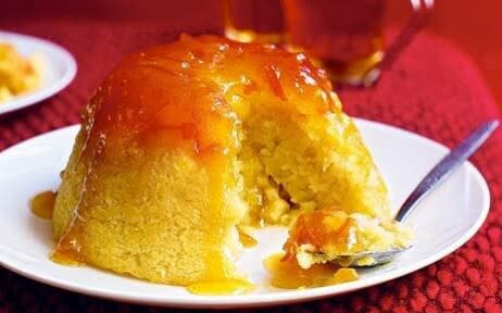 Steamed apple and marmalade sponge  - KATE WHITAKER