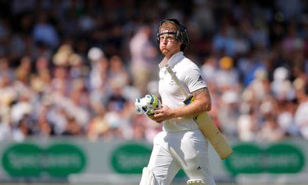 Cricket - England v Australia - Investec Ashes Test Series Second Test - Lord’s - 19/7/15 England's Ben Stokes leaves the field after losing his wicket Action Images via Reuters / Andrew Couldridge Livepic