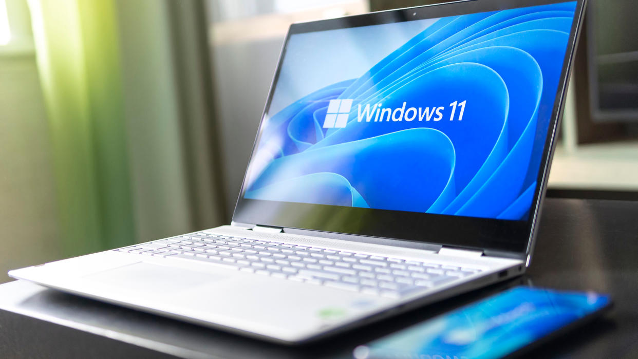  A Windows 11 laptop, demonstrating how to run Android apps on Windows 11 