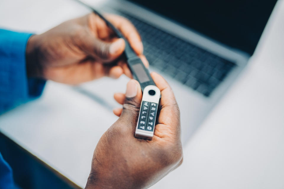 Cold storage wallets offer the best crypto security to guard your digital assets. Photo: Getty