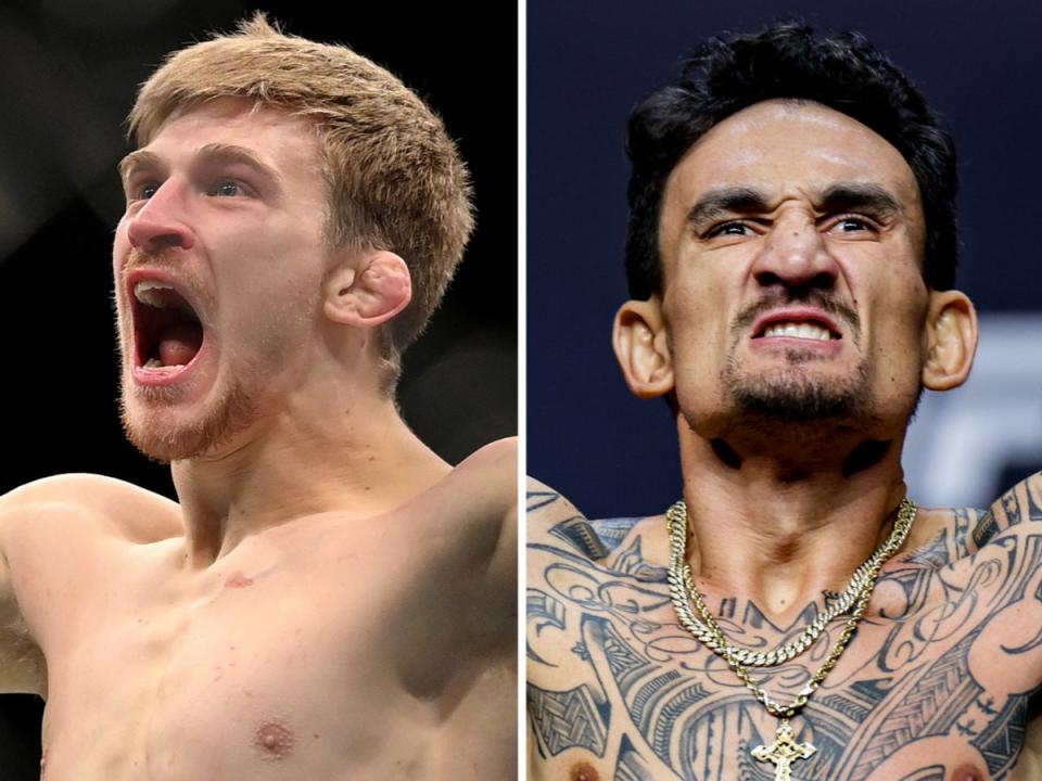 Britain’s Arnold Allen (left) faces his toughest test yet in ex-champion Max Holloway (Getty Images)