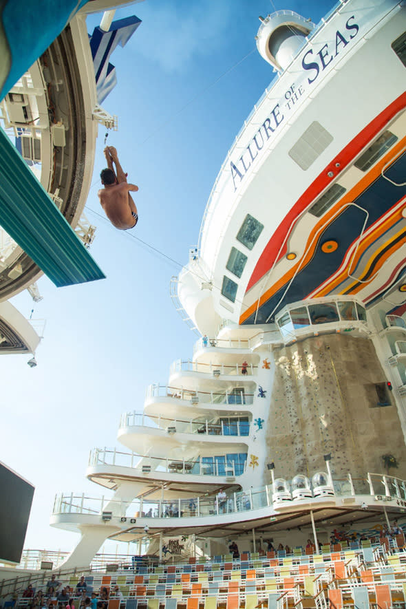 Topless pictures of Tom Daley diving on Royal Caribbean cruise ship