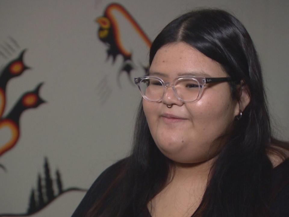 Ocianna Clarke feels more connected to her Saulteaux roots since attending Boyle Street Education Centre. (Trevor Wilson/CBC - image credit)