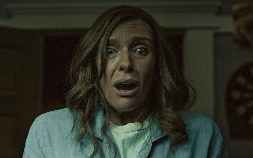 Toni Collette looks afraid