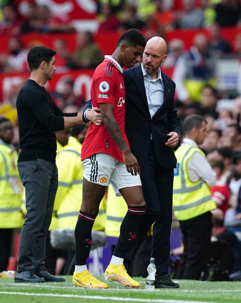 Manchester United manager Erik ten Hag says there is more to come from Marcus Rashford (Martin Rickett/PA) (PA Wire)