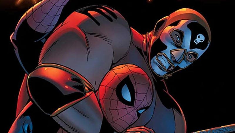 El Muerto fighting Spider-Man in Friendly Neighborhood Spider-Man #6.
